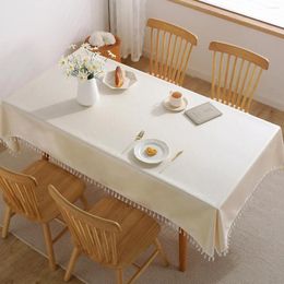 Table Cloth 2024 Rectangular Coffee Simple Tablecloth Yellow