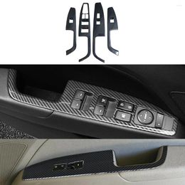 Interior Accessories 4pc Carbon Fibre Colour Automobile Door Window Control Panel Cover Trim For Elantra 2024-2024 North American