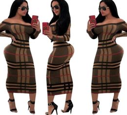 Sexy Club Pencil Dress Vertical Striped Print Spring Long Sleeve Bodycon Dresses Woman Party Wear Clothes Slim1698185