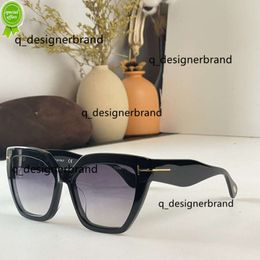 Toms Fords Style Tf Fashion Cat Eye Vintage Tourism Rose Gold Mirror Sunglasses Mens Womans Metal Multi-color Reflective Flat Lens 4w3b UDO5