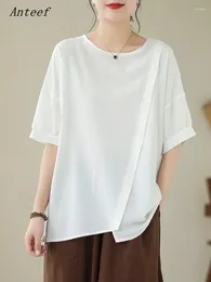 Women's T Shirts Short Sleeve Oversized Cotton Vintage Casual Loose Summer Tee Shirt Women T-shirt Woman Tshirt 2024 Tops Clothing