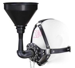 Shele Bdsm Fetish Sex Funnel Mouth Gag For Bondage Belt Slave Oral Fixation Mouth Stuffed Adult Sex Products For Couples Toys5541054