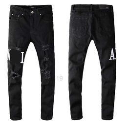 Men's Jeans Purple Jeans Men Jeans Designer Jeans Mens Skinny Jeans Luxury Designer Denim Pant Distressed Ripped Biker Black Blue Jean Slim Fit Motorcycle#129pust