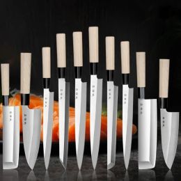 Knives Sashimi Knife Set Japanese Salmon Sushi Knives Fish Fillet Raw Slicing Knives Stainless Steel Santoku Kiritsuke Knives