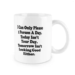 Mugs I Can Only Please 1 Person A Day.Today Isn't Your Day Coffee 11oz Ceramic Tea Cup Office Girl Friends Gift Mug