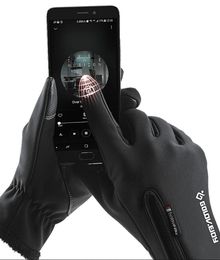 Fashion Touch Screen Gloves Winter Windproof Waterproof Warm Glove Riding Sport Five Fingers Gloves Drop Ship9317827