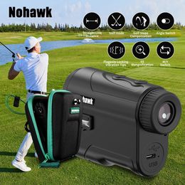 Smart Laser Rangefinders With Flag Lock TYPE-C USB Rechargeable Monocular Range Finder With Angle Switch For Golf Sport Hunting 240426