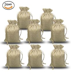 NATURAL BURLAP BAGS Candy Gift Bags Wedding Party Favour Pouch JUTE HESSIAN DRAWSTRING SACK SMALL WEDDING Favour GIFT2432195