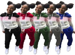 Plus size Women causal Sweatsuit thick hoodies sets panelled 2 piece set long sleeve shirtsleggings contrast color fall winter cl4214002