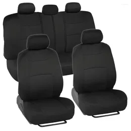 Car Seat Covers 5 Seats Full Set Front And Rear Split Bench For Cars Easy To Install Accessories Trucks Van SUV