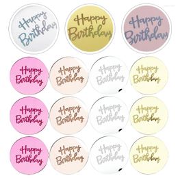 Festive Supplies Round Cake Decoration Cupcake Topper Birthday Party Disc Ornament Mini Paper Cups