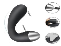 10 Speed Prostate Massager Anal Vibrator Sex Toys for Adults Men Women Erotic USB charge Flexible Vibrating Butt Plug Sex Shop Y208011154
