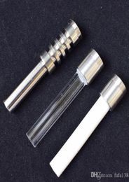 DHL Replacement Thread Titanium Ceramic Quartz Tips For Collector Kits Micro NC v4 kit Gr2 Titanium4214562