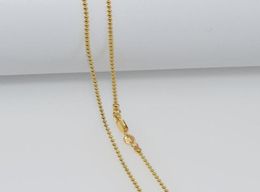 Pendant Necklaces 1pcs Whole Gold Filled Necklace Fashion Jewellery Bead Ball Link Chain 2mm 1630 Inches6795048