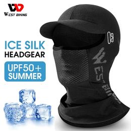 WEST BIKING With Brim Men Women Face Mask Summer Cool Fishing Cap Sun Protection Motorcycle Bicycle Cycling Balaclava Travel Hat 240504