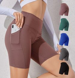 high quality same fitns 5-point sports hip lift quick dry running waist pocket YOGA SHORTS wy475049235