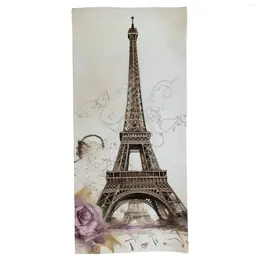 Bath Accessory Set Beach Towel Eiffel Tower Microfiber Towels Swimmers Bathroom 27.6"x55.1"