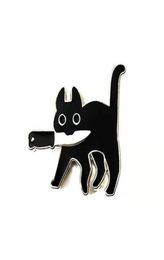 Pins Brooches Cartoon Creative Black Cat Modeling Enamel Pin Lapel Badges Brooch Funny Fashion Jewelry Anime Pins3885113