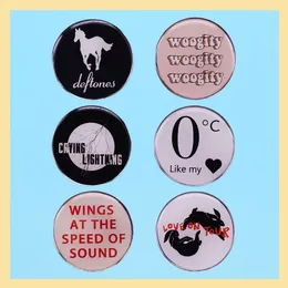 Brooches Music Song Round Badges Friend Fans Boutique Medal Gift Enamel Pin Rock Band Metal Brooch Lapel Accessories