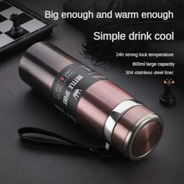 1 Liter Stainless Steel Water Bottle Vacuum Flasks 24hours Insulated Portable Thermal Cup for Tea Coffee Tumbler Thermoses 240419