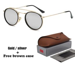2020 Brand Designer Round Metal Sunglasses Men Women Steampunk Fashion Glasses Retro Vintage Sun glasses with cases and box6971238