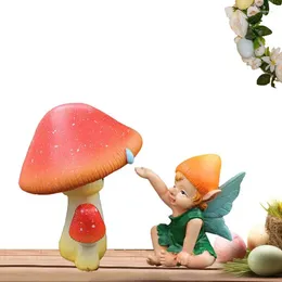 Garden Decorations Mushroom Figurines Plant Pot Decor Elf Stake Outdoor Statues Wild Supplies Landscape Figurine Ornaments For Pots