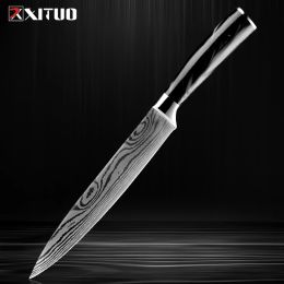 XITUO Carving Knives 8 inch, Sushi Knife Ultra Sharp Slicing Knife, for Meat Knives,Sashimi Knives with Ergonomic Resin Handle