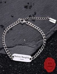 S925 silver bracelet personality simple Jewellery retro fashion student letter Modelling birthday gift 2019 Bracelets1765106