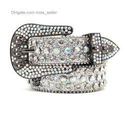 2022 Designer BeltSimon Skull Rhinestone Belt for Men and Women Hand Made Hip Hop Punk Fashion Pant miss seller3325507