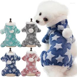 Dog Apparel Fleece Jumpsuit Pyjamas Soft Warm Pet Clothing Small Clothes Pants Overalls Yorkie Poodle Pomeranian Schnauzer Coat