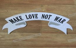 Moda di grandi dimensioni 145QUOT Make Love Not War Patch Rocker per motocicletta motociclista giubbotto punk ricami patch 7097733