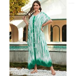 Bohemian Beach Dresses Printed Maxi Kaftans For Women Swimsuit Cover Up 2024 Trend S Factory Supply Drop