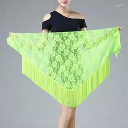 Stage Wear Blley Hips Scarf Lace Shawl Hip Triangle Towel Latin Dance Tassel Fringed Waist Belly Triangular Bandage