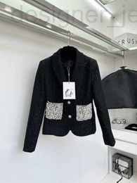 Women's Jackets designer 2024 New Spring Milan Runway Lapel Neck Long Sleeve Tops High End Jacquard Designer Coats 0225-3 59FR