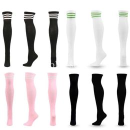 Socks Hosiery Compression Socks Football Stripe Long Socks Women Thigh High Over Kn Stockings Club Party Warm Kn Socks High Gym Socks Y240504