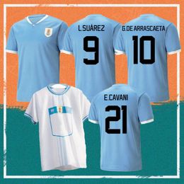 2022 Uruguay Soccer Jersey 22 23 L SUAREZ E CAVANI N DE LA CRUZ national team Shirt G DE ARRASCAETA F VALVERDE R ARAUJO R BENTANCUR Football Uniform 283I