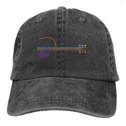 Ball Caps Neon Guitar Baseball Peaked Cap Music Art Sun Shade Cowboy Hats For Men Trucker Dad Hat