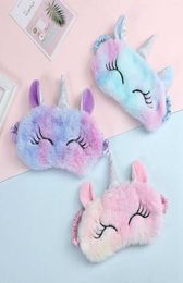 A Cute Unicorn Soft Sleeping Eye Mask s Cover Shade Plush Blindfold Home Traveling Decor Care Relax Lovely shade4008929