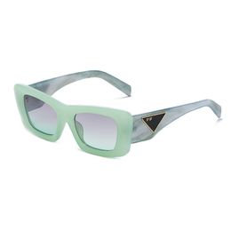 Triângulo para mulheres PP Small Sun Men Marca Brand Sunglasses Street Street Glasses Green Pink Frame Designer Gafas de Sol
