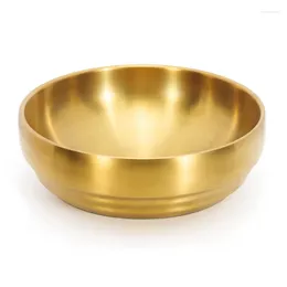 Bowls 7.3In Gold Large Stainless Steel Soup Bowl Unbreakable For Restaurant Home Salad