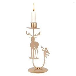 Candle Holders Christmas Stand Cute And Innovative Tea Light Holder Durable Metal Iron Candlestick Waterproof Candleholder For