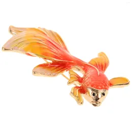 Brooches Hat Pins Goldfish Brooch Lapel Clothes Chinese Style Jewellery Women Miss