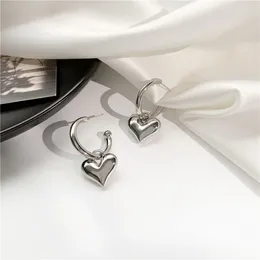 Dangle Earrings Adorable Ladies Piercing Gold Silver Color Jewelry Women Stud Ear Hoop Drop Earring Heart