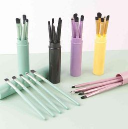 5pcs Professional Travel Portable Mini Eye Makeup Brushes Set Smudge Eyeshadow Eyeliner Eyebrow Brush Lip Make Up Brush Kit4363649