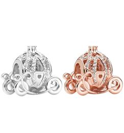 Popular High Quality 925 Sterling Silver Sparkling Pumpkin Carriage Pendant DIY Beads for Original Charm Bracelet Ladies Jewellery Fashion Accessories3174007