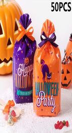 Gift Wrap 50PCS Birthday Decor Party Trick Or Treat Halloween Cookie Package Candy Bags Food Pocket8201522