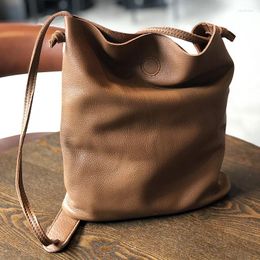 Shoulder Bags MOTAORA Large Capacity Women Bag Genuine Leather Simple Nature Soft Denim Solid Colour Crossbody Tote Woman
