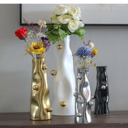 Vases Ceramic Vase Abstract Art Twist Special-shaped Living Room Table Flower Arrangement Home Decoration Accessories