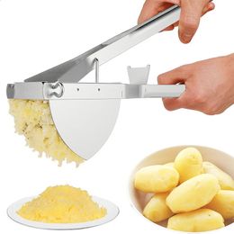 LMETJMA Potato Ricer Stainless Steel Potato Masher Heavy Duty Potato Ricer Masher For Baby Food Fruit Vegetable Juicer KC0154 240423