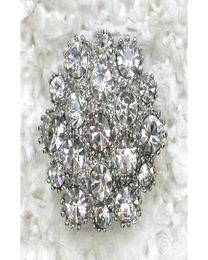 Whole CLEAR CRYSTAL RHINESTONE PIN BROOCH BRIDESMAID FLOWER GIRL WEDDING FASHION PARTY PROM BROOCHES PIN JEWELRY GIFT C66407310278